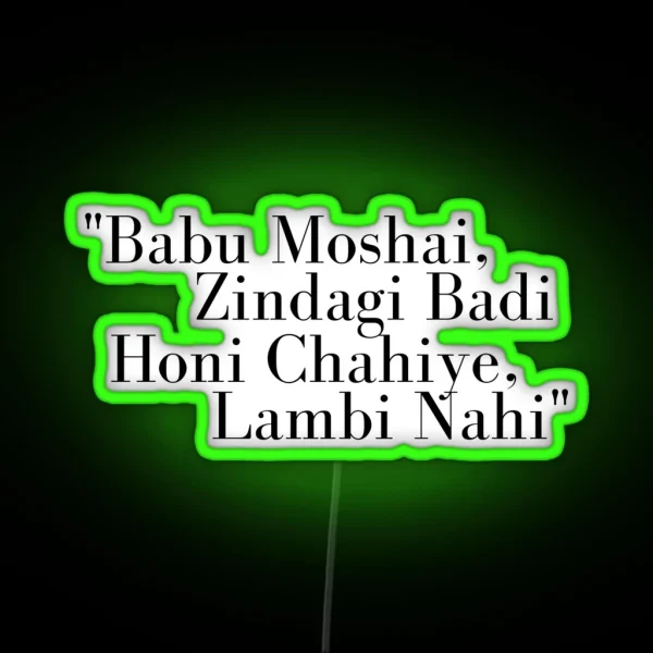 Babu Moshai RGB Neon Sign