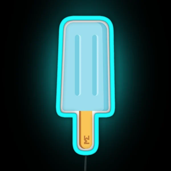 Baby Blue Ice Lolly RGB Neon Sign