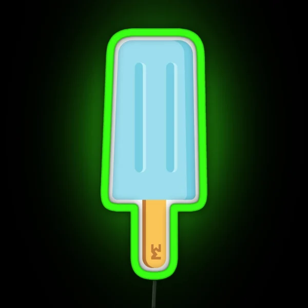 Baby Blue Ice Lolly RGB Neon Sign