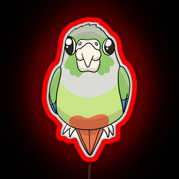 Baby Cinnamon Green Cheek Conure RGB Neon Sign