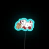 Vibrant Baby Clifford Halloween Neon Sign in Full Color RGB