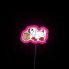 Vintage inspired, colorful RGB glowing sign for kids' rooms