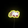 Vibrant colorful Baby Clifford Halloween themed RGB neon light display