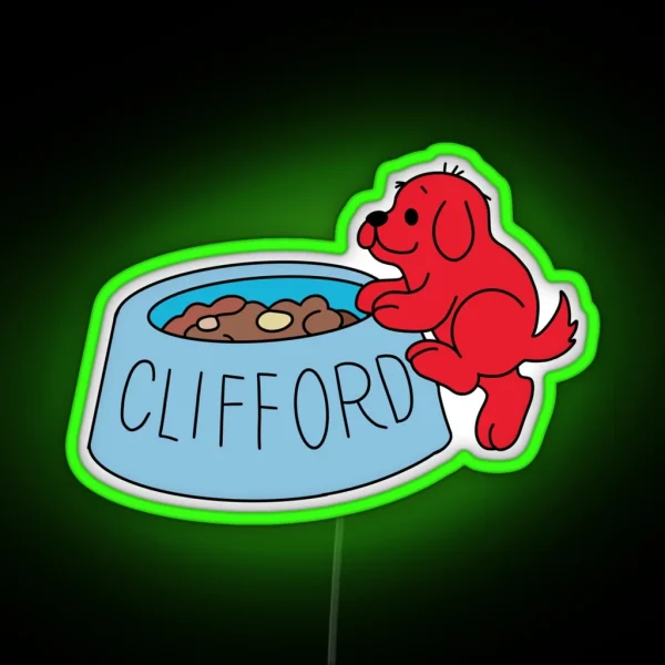 Baby Clifford The Big Red Dog Led RGB Neon Sign