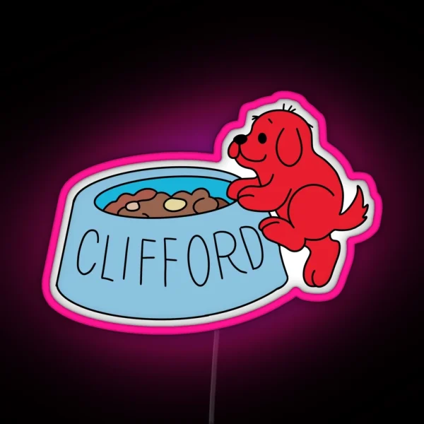 Baby Clifford The Big Red Dog Led RGB Neon Sign
