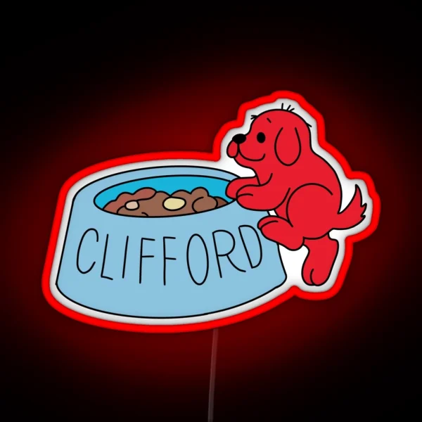 Baby Clifford The Big Red Dog Led RGB Neon Sign