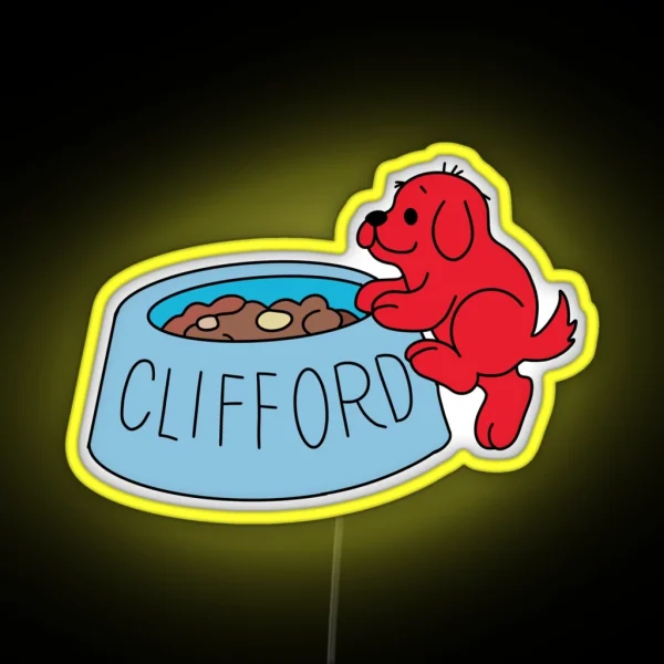 Baby Clifford The Big Red Dog Led RGB Neon Sign