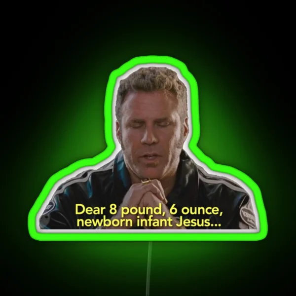 Baby Jesus Prayer Talladega Nights RGB Neon Sign