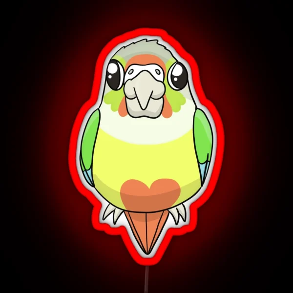 Baby Pineapple Green Cheek Conure RGB Neon Sign