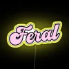 Customizable Baby Pink Feral Neon Sign with RGB Color Changing