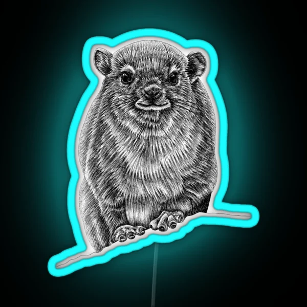 Baby Rock Hyrax RGB Neon Sign