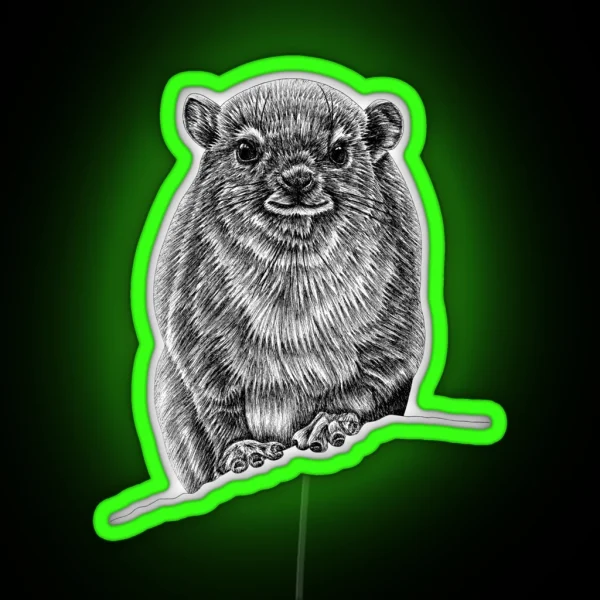 Baby Rock Hyrax RGB Neon Sign