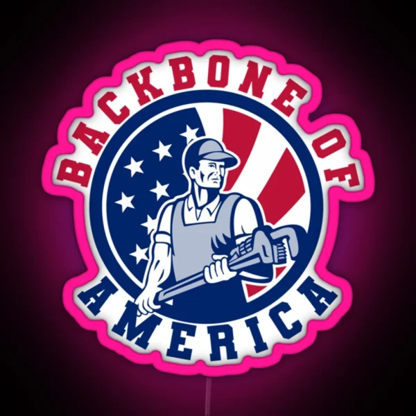 Backbone Of America RGB Neon Sign