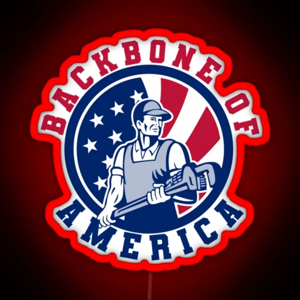 Backbone Of America RGB Neon Sign