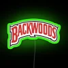 Vibrant Neon Backwoods Bar Sign with Color Changing RGB Lighting