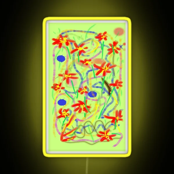Backyard Summer Blooms RGB Neon Sign