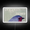 LED Neon RGB Sign Displaying Hilarious Bad at Math Humor Meme