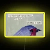 Customizable Bad at Math meme LED light box display neon