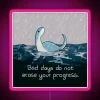 Motivational Inspirational Bright RGB LED Sign with Loch Ness Monster Quote