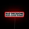 Laugh at your mistakes with this humorous neon decor sign.