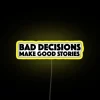 Customizable RGB LED neon sign for bad decision makers humor fans