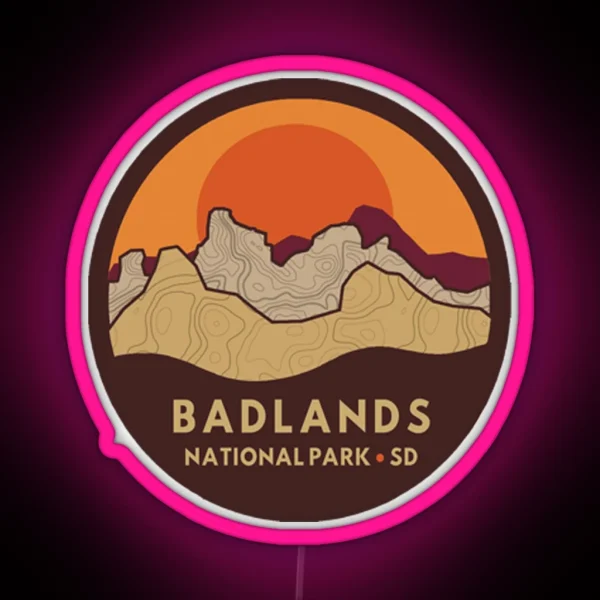 Badlands National Park RGB Neon Sign