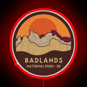 Badlands National Park RGB Neon Sign