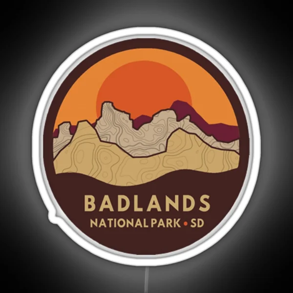 Badlands National Park RGB Neon Sign