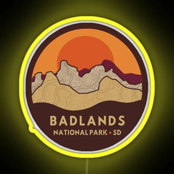 Badlands National Park RGB Neon Sign