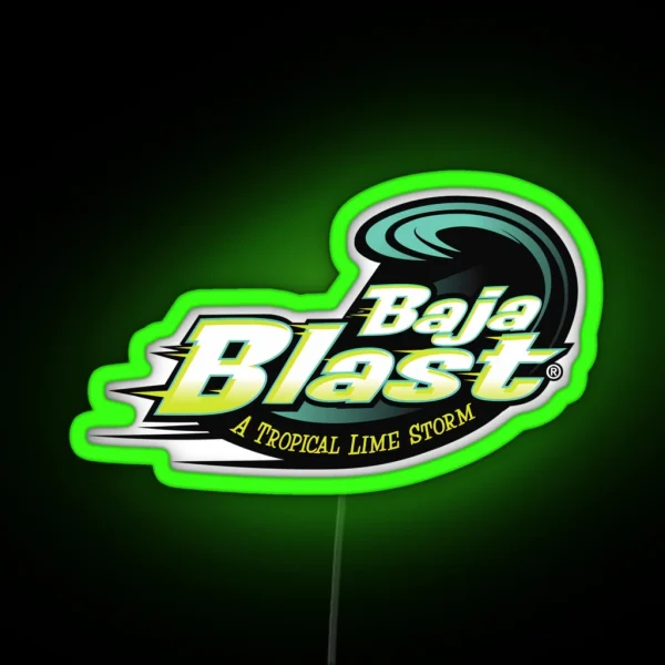 Baja Blast Plain Logo RGB Neon Sign