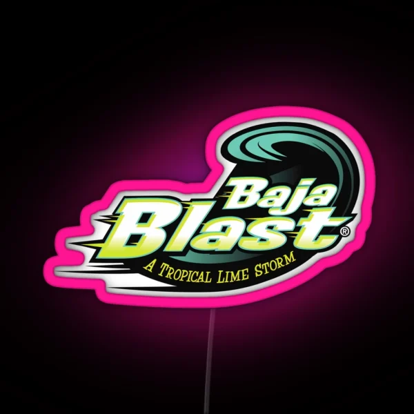 Baja Blast Plain Logo RGB Neon Sign