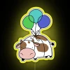 Brighten up any space with customizable Balloon Cow LED signs
