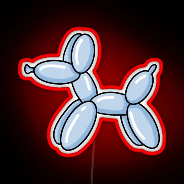 Balloon Dog Blue RGB Neon Sign
