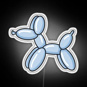 Balloon Dog Blue RGB Neon Sign