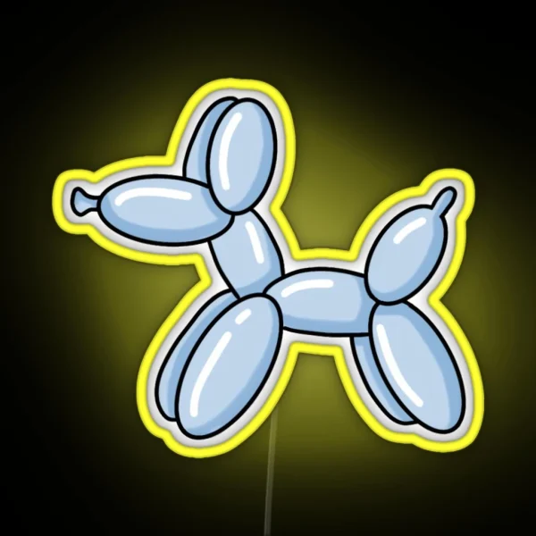 Balloon Dog Blue RGB Neon Sign
