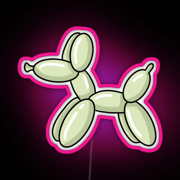 Balloon Dog Light Green RGB Neon Sign