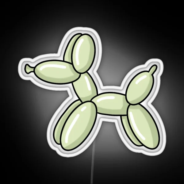 Balloon Dog Light Green RGB Neon Sign