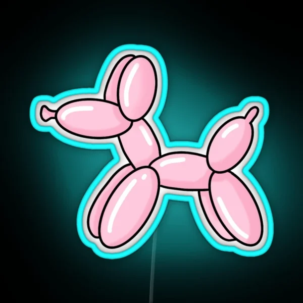 Balloon Dog Pink RGB Neon Sign