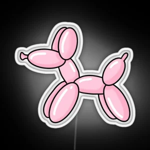 Balloon Dog Pink RGB Neon Sign