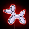 Vibrant Purple Balloon Dog Neon Sign in Eye-Catching RGB Color