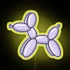 Colorful Balloon Dog LED Sign with Purple Neon RGB Lighting