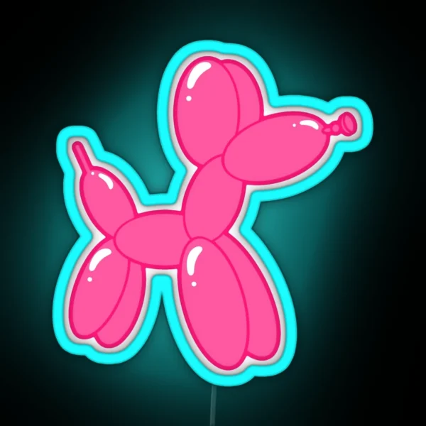 Balloon Dog Xoxo Pink RGB Neon Sign
