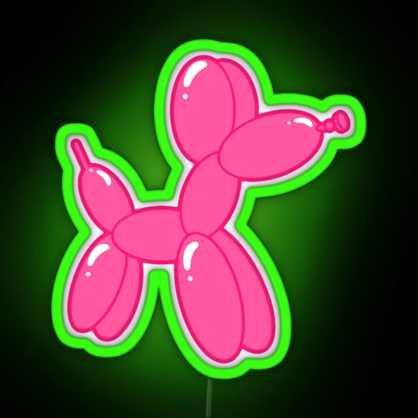 Balloon Dog Xoxo Pink RGB Neon Sign