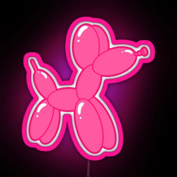 Balloon Dog Xoxo Pink RGB Neon Sign