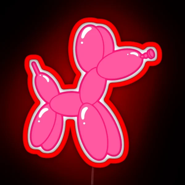 Balloon Dog Xoxo Pink RGB Neon Sign