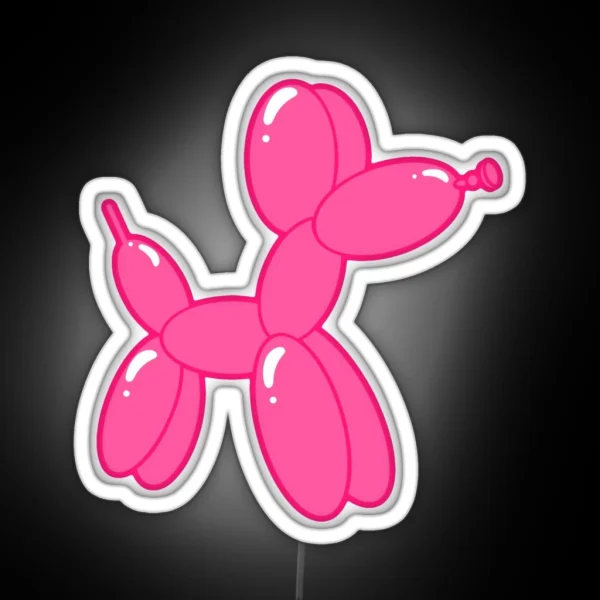 Balloon Dog Xoxo Pink RGB Neon Sign