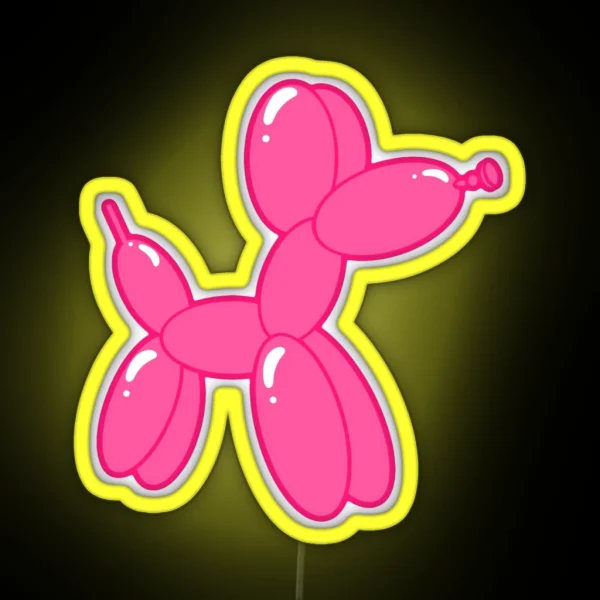 Balloon Dog Xoxo Pink RGB Neon Sign