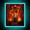 Glowing Balrog cat decor with vibrant RGB LED lighting effects
