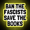 Anti-fascist book lover decor with RGB neon letters and sign