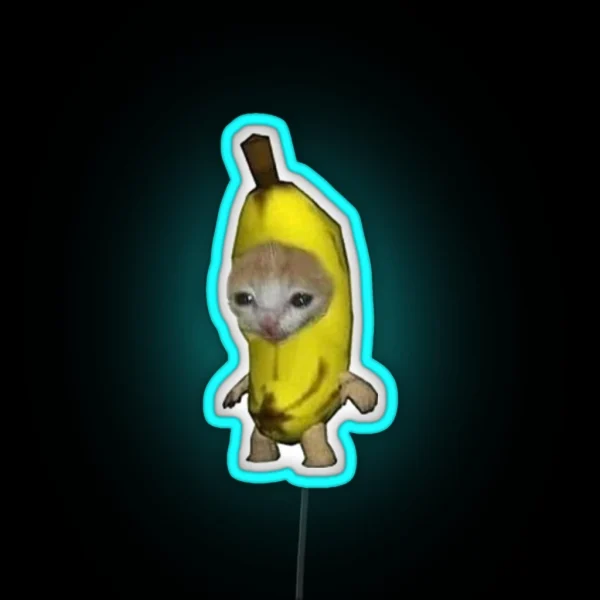 Banana Cat RGB Neon Sign